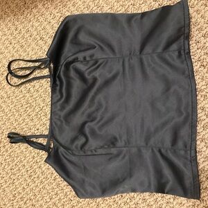 Urban Outfitters Midnight Black Satin Crop Top